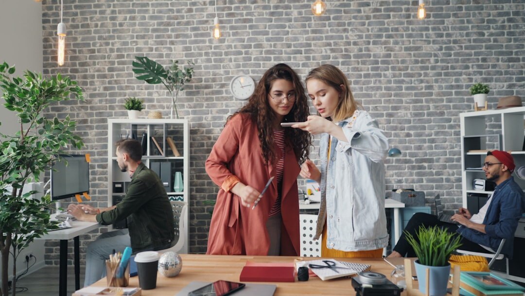 Modern office team discussing business growth strategy